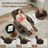 Rocker Recliner Chair with Massage and Heat,Swivel and Rocking,Overstuffed Arms Back for Ultimate Comfort, Manual Recline,2 Cup Holders,Side Pocket - 3 of 4