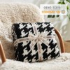 Snuggle Sac Houndstooth Throw Blanket Reversible Soft Knit Blanket for Couch, Bed, Travel, Camping, 50x60" - 4 of 4