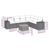 vidaXL 7 Piece Patio Sofa Set with Cushions Beige Poly Rattan - Table + Corner + 3x Middle - 3 of 4