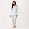 Anna-Kaci Lounge Women's 2-Piece Set Printed Button Front Pajama Top with Relaxed Long Sleeves and Matching Elastic Waist Pants - 3 of 4