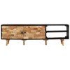 vidaXL TV Stand 55.1 in.x11.8 in.x17.7 in. Rough Mango Wood and Solid Wood Acacia - 2 of 4