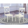 HomeStock Dining Room Cross Back Solid Wood Seat Chairs, Set of 2 - 2 of 3