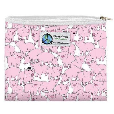 Planet Wise Reusable Zipper Sandwich Bag - This Little Piggy, Pink