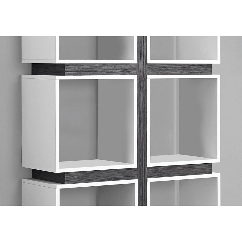 71" Hollow Core Bookcase - White/Gray - EveryRoom, 4 of 7