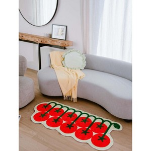 Lany Space Irregular Tomato Runner Rug, 2.5'x4' - 1 of 4
