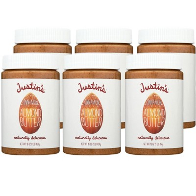 Justin's Cinnamon Almond Butter, No Stir, Gluten-free, Non-GMO, Responsibly  Sourced, 16 Ounce Jar