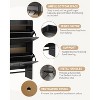 Shoe Storage Cabinet with 2 Flip Drawers, Freestanding Shoe Organizer with Wooden Legs for Entryway, Farmhouse Slim Shoe Storage Cabinet for Entryway - 3 of 4