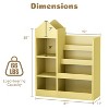 Zevemomo 4 Tier Kids Bookshelf and Toy Storage, Wooden Children Bookshelf, Toy Storage with Bookshelf for Playroom,Classroom, Bedroom, Library,Yellow - 3 of 4