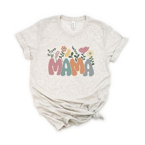 Simply Sage Market Women's Mama Flowers Colorful Short Sleeve Graphic Tee - 1 of 2