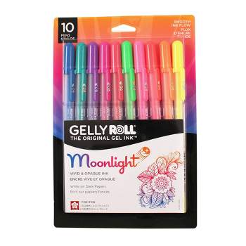 Sakura Gelly Roll Moonlight Pens, 0.6 mm Fine Tip, Set of 10