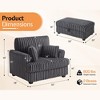 AMERLIFE 67" Oversized Chaise Lounge, Faux Fur Sofa with Storage Ottoman & 2 Pillows - 3 of 4