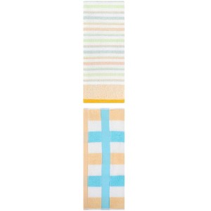 REGALWOVEN Striped Pattern Cotton Bathroom Hand Towels for Home Decor 13" x 29"/13" x 27" 2 Pcs - 1 of 4