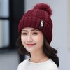 NPolar"Women’s Winter Beanie Hat & Scarf Set, Warm Knitted Skull Cap & Neck Warmer for Outdoors"Red - 3 of 4