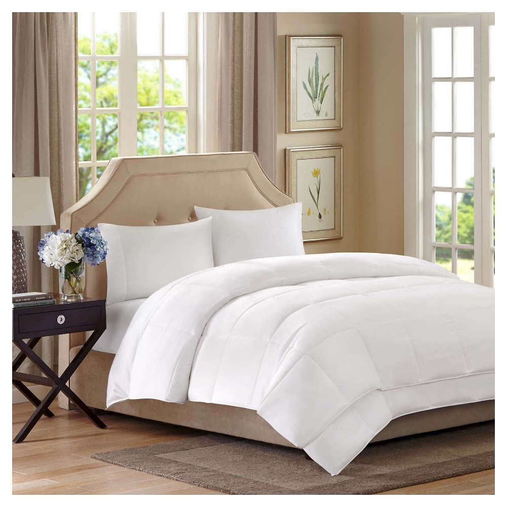Photos - Bed Linen Sleep Philosophy Canton All Season 2 Layer Down Alternative Comforter  White: Hypoallergenic Microfiber Insert(Twin)