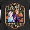 Girls' - Frozen - Elsa and Anna Autumn Leaves Pumpkin Please Fitted Short Sleeve Graphic T-Shirt - 2 of 4