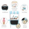 Teamson Kids My Little Helper Ice Cream Cart & 33 pc. Accessory Set, Blue/White - 3 of 4