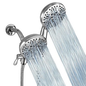 Whizmax 5" Premium Pressure 3-Way Rainfall Combo-Enjoy Luxurious Rain Showerhead and 5-Setting Hand Held Shower Separately or Together - 1 of 4