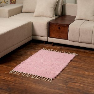 Okak Modern Stylish Tassel Carpet Cotton Area Rug for Living Room,Bedroom,Small Size Indoor Easy-to-maintain Carpet - 1 of 4