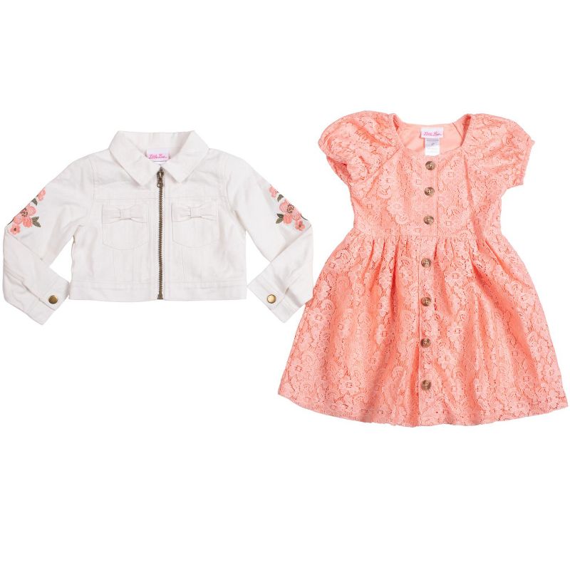 Little Lass Baby Girl 2-Piece Dress & Jacket Set, 2 of 4