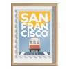 18" x 24" Blake Stamp San Fran Framed Printed Glass by Rocket Jack Natural - Kate & Laurel All Things Decor - 2 of 4