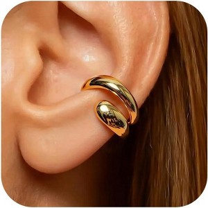 Ear Cuffs Non Piercing Ear Cuff Earrings for Women Trendy Clip on Cartilage Earring Stacks Non Pierced - 1 of 4