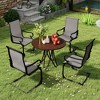 Resenkos Patio Dining Chairs, Patio Kitchen Chairs,Set of 2 Patio Chairs with Quick-drying and Breathable Fabric for Backyard-Gray - 4 of 4