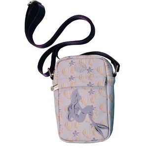 Disney Bag, Crossbody, The Little Mermaid Ariel Sitting Pose Silhouette and Shells, Vegan Leather - 1 of 4