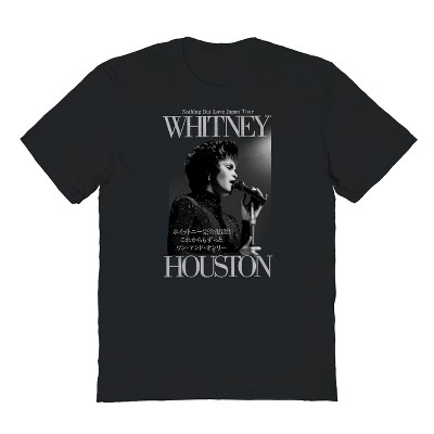 Whitney Houston Men's On Stage Short Sleeve Graphic Cotton T-Shirt