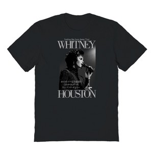 Whitney Houston Men's On Stage Short Sleeve Graphic Cotton T-Shirt - 1 of 1