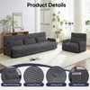 Mjkone Muti-Functional Folding Sofa Bed,Floor Sofa Bed Set,Lazy Sofa with Pillows,6 Position Adjustable Backrest - 2 of 4