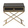 Baxton Studio Lilibet Modern Glam and Luxe Black Finished Wood and Gold Metal 1-Drawer End Table - 4 of 4