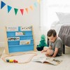 WildKin Premium Sling Kids' Book Shelf Natural/Sky Blue: 4-Tier MDF Novelty Bookshelf for Kids Book Storage, Ages 3+ - 2 of 4