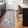 Trellis Area Rug, Washable Vintage Floral Print, Non-Slip Indoor Carpet for Entryway, Living Room, Bedroom, Laundry Room - 4 of 4