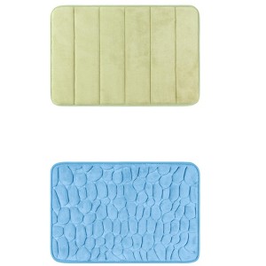 Unique Bargains 2Pcs Non Slip Absorbent Thick Soft Quick Dry Bathroom Bath Rugs - 1 of 4