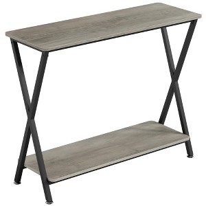 Long Narrow Console Table for Living Room, 2-Tier Farmhouse Sofa Table Behind Couch, Entryway Table with Storage Shelf - 1 of 4