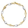 Black Bow Jewelry 14k Two Tone Gold 5mm Twisted Link Bracelet, 7 Inch - 4 of 4