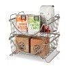 Spectrum Diversified Ashley Stacking Basket Tray Brown: Metal Utility Storage, Portable, Universal Storage, 21.5" Width - 3 of 4