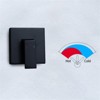 Yukimo Wall Mount Matte Black Single Handle Bathroom Sink Faucet Solid Brass - 3 of 4