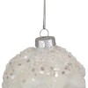 Northlight Frosted Pine Cone Glass Christmas Ornament - 3.75" - White - 4 of 4