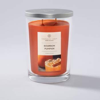 2-Wick 19oz Glass Jar Bourbon Pumpkin Candle - Home Scents