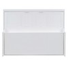 Full/Queen Size Murphy Bed Wall Bed with Hydraulic Lift and Desk Design, White/Gray-ModernLuxe - 4 of 4
