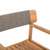 PAGED Wood Outdoor Chairs Set of 2 Patio Dining Chairs with Wooden Armrests, Vertical Slats Design for Patio, Garden, Poolside - 2 of 4