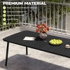 Pellebant Outdoor Dining Table Durable WPC Tabletop Aluminum Frame Patio Dining Table for Backyards Poolside Gardens - 3 of 4