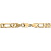 Black Bow Jewelry 5.5mm, 14k Yellow Gold, Open Concave Figaro Chain Anklet or Bracelet - 3 of 4