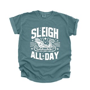Simply Sage Market Women's Sleigh All Day Short Sleeve Garment Dyed Tee - 1 of 4