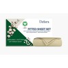 Delara GOTS Certified 100% Organic Cotton Fitted Sheet Set, 400TC Long Staple, Smooth & Breathable with Elasticized Deep Pocket - 4 of 4