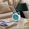 REGALWOVEN Battery Powered Metal Silent Non-Ticking Compact Size Alarm Clock 3.3"L x 2.2"W x 5.1"H 1 Pc - 2 of 4