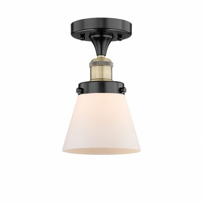 Cone - 1 Light Semi-Flush Mount In Industrial Style-8.25 Inches Tall and 6.5 Inches Wide