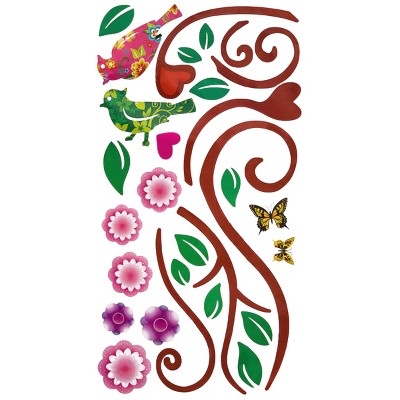 Slickblue Wave Tree Wall Art Stickers – 13x23.5 Inch Vinyl Decals for White Walls, Perfect for Home Decor