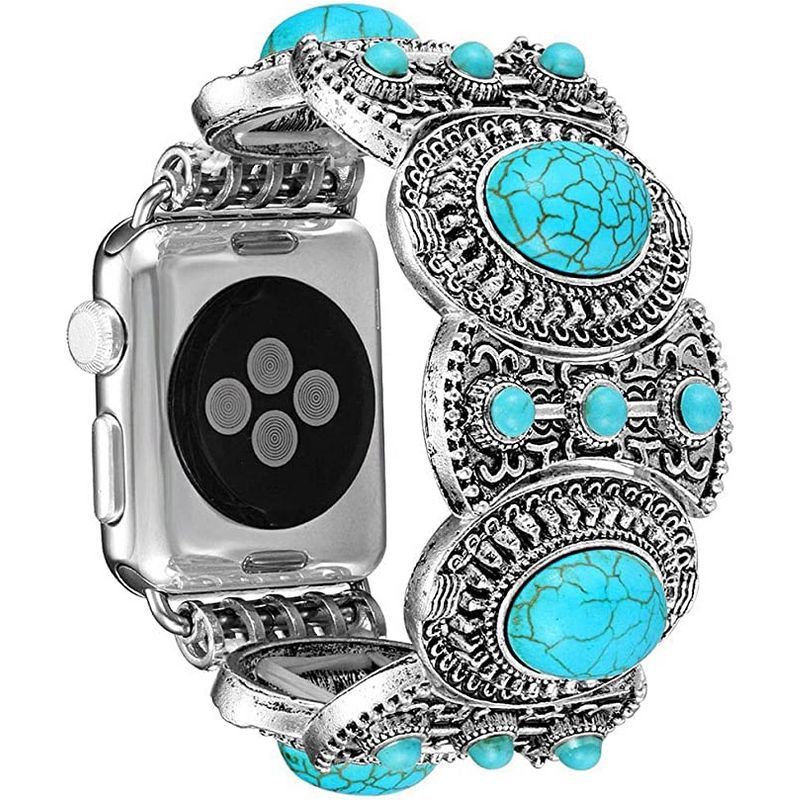 Worryfree Gadgets Apple Watch Band Boho Ethnic Antique Style Bracelet Strap for iWatch SE & Series 8/7/6/5/4/3/2/1, 2 of 5